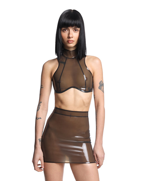 Latex crop top