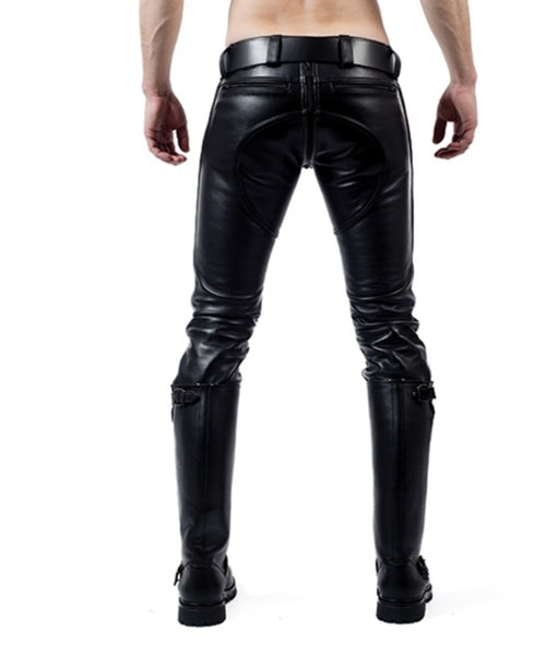 Luxus Leder Jeans mit Polster