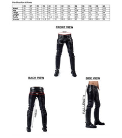 Luxus Leder Jeans mit Polster