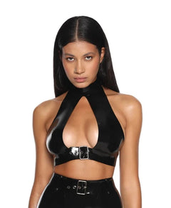 Latex crop top