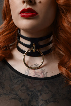 Leather collar RUNE