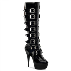 Patent platform boots with buckles