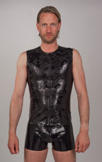 Latex shirt with skulls