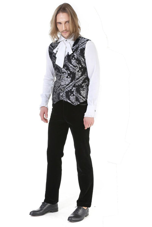 Jacquard Weste Silber