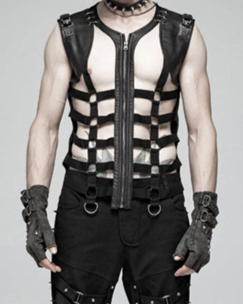 Mann mit Herren Harnesse als Outfit
