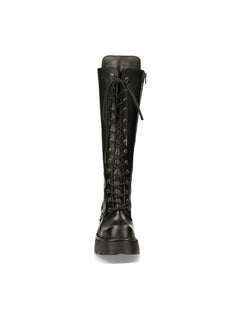 Faux Leather Biker Boots