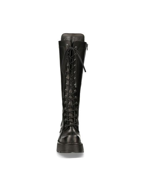 Faux Leather Biker Boots