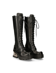 Faux Leather Biker Boots