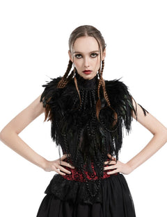 Feather jewelry bolero