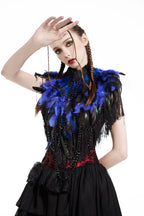 Feather jewelry bolero