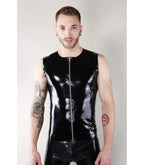 Sleeveless latex top