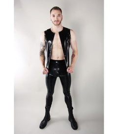 Sleeveless latex top