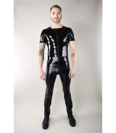 Latex Shirt mit Reißverschluss