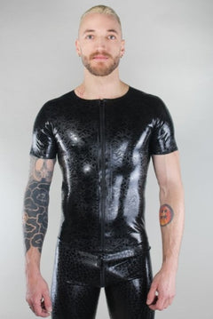 Latex Shirt mit Flammen