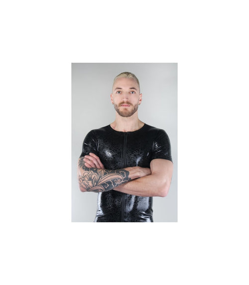 Latex Shirt mit Flammen