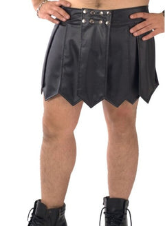 Faux Leather Gladiator Skirt