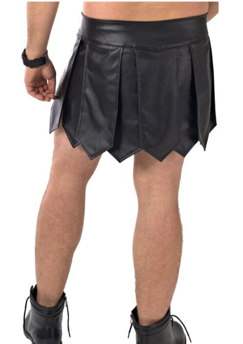 Faux Leather Gladiator Skirt