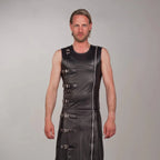 Lederoptik Shirt mit Reißverschluss