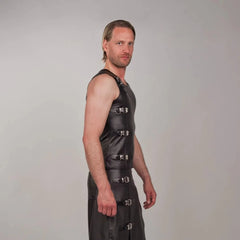 Lederoptik Shirt mit Reißverschluss