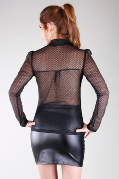 Stoffbluse transparent