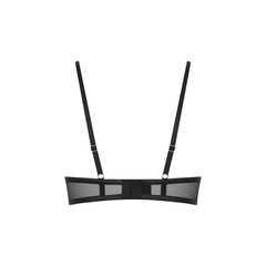 Leather look bra open with ring of O