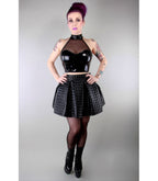 Vinyl bustier stand-up collar
