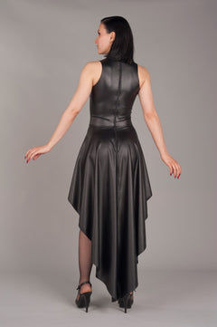 Kunstlederkleid Asymmetrisch