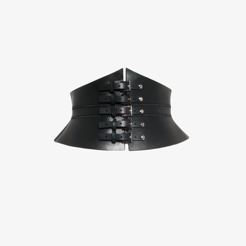 Leather bodice corset belt