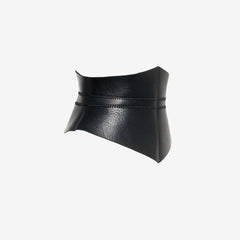 Leather bodice corset belt
