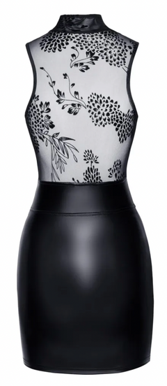 Wetlook Kleid mit Spitze