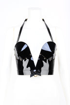 patent leather corset