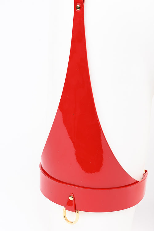 Lackleder Beinharness