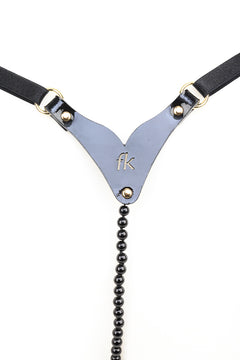 Lackleder String mit Perlen