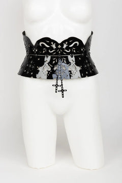 Lackleder Beinharness