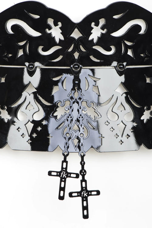 Lackleder Beinharness