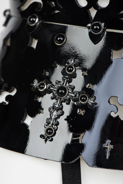 Lackleder Beinharness