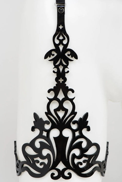 Lackleder Beinharness