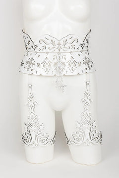 Lackleder Bein Harness