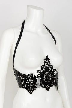 Lackleder Unterbrust Harness