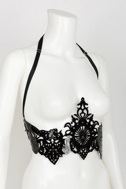 Lackleder Unterbrust Harness