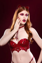 Patent Leather Harness Bra