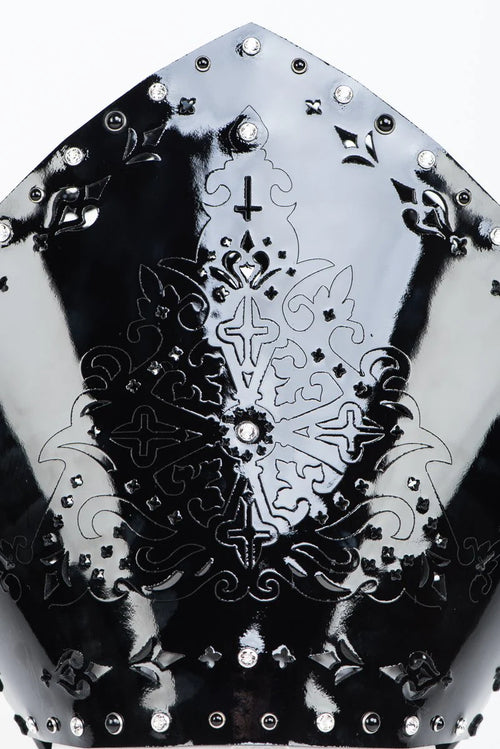 Patent leather headdress