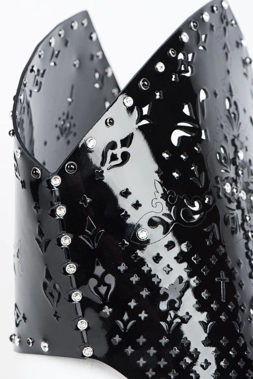 Patent leather headdress