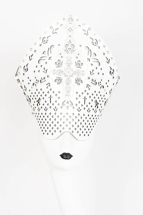 Patent leather headdress