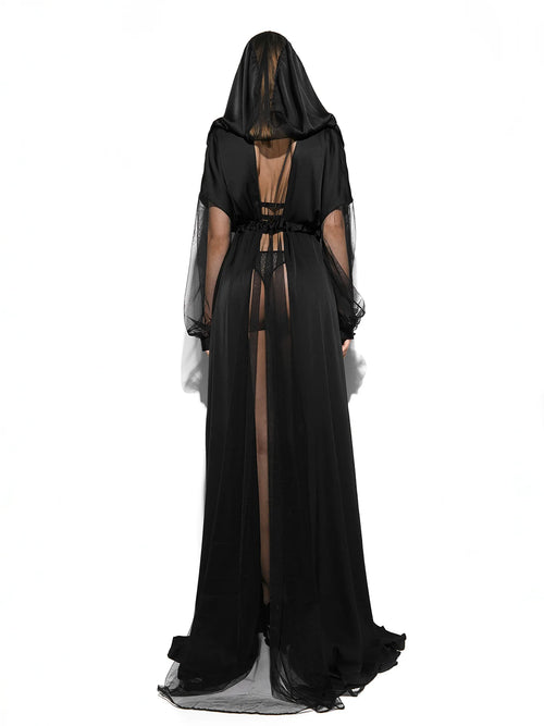 Mantel Kleid mit Kapuze