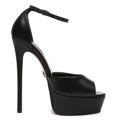 Kunstleder Plateausandale