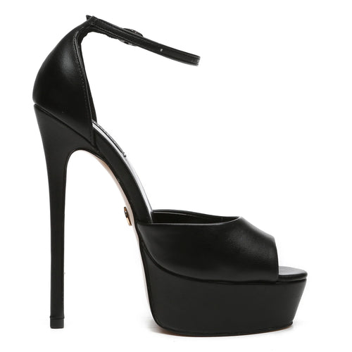 Kunstleder Plateausandale