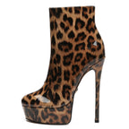 Patent platform ankle boot