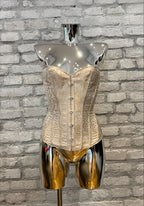 Jacquard half bust corset