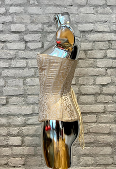 Jacquard half bust corset